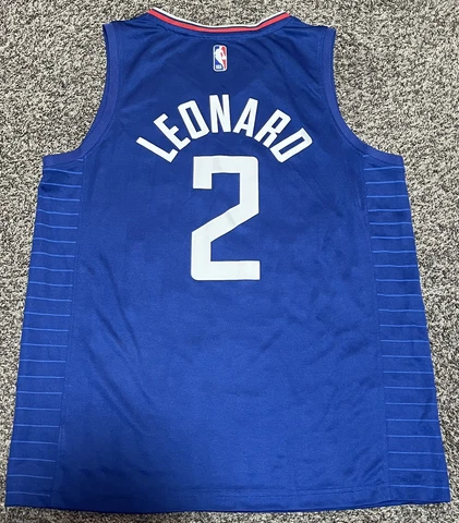 Fanatics Clippers Away Blue Jersey #2 Leonard Adult Large EUC Cover