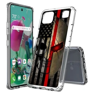 Spartan Skull Slim Hybrid Back Cover Lightweight Hard Case for LG K Series - Picture 1 of 5