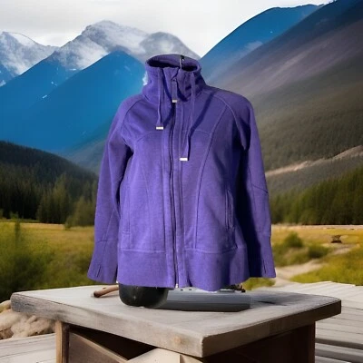 Chaqueta polar MPG Mondetta Performance Gear para mujer cremallera completa púrpura grande Foto 1 de 4