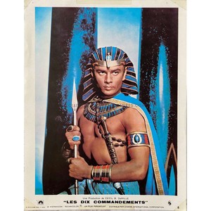 THE TEN COMMANDMENTS Lobby Card  - 9x12 in. - 1956/R1970 - Cecil B. DeMille, Yul