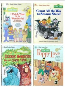 Four (4) Sesame Street Little Golden Books All good or better condition  172-5b - Imagen 1 de 12