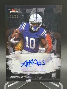 2024 Topps Finest Adonai Mitchell RC Rookie Black Auto 12/25 (CM) - Picture 1 of 2