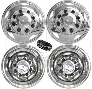 GM Chevy 3500HD 17" Stainless Steel Dually Wheel Simulator Set for 2011~Current - Picture 1 of 8