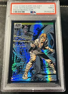 2022 Star Wars Chrome Galaxy Luke Skywalker In Action! Prism Refractor /75 PSA 9 - Picture 1 of 2