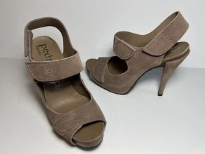 Neu Pedro Garcia Pilz Wildleder Stiletto Riemchen Sandalen braun 39,5 9,5 - Bild 1 von 4