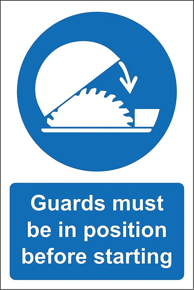 KPCM DISPLAY LTD Guards must be in position before starting