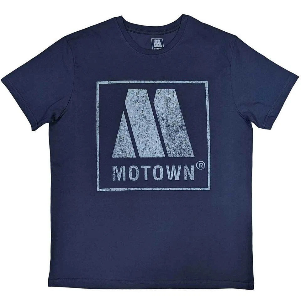 Motown Records Vintage Logo T-Shirt Blue New - Image 1 of 1