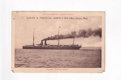 D2434) Carles & Peruggia AGENTS a NICE - Paquebot ARMAND BEHIC - 1914 - Image 1 of 2