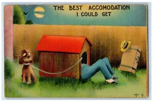 1942 Hundehütte Mädchen schlafend Sharpsville Pennsylvania PA Vintage Postkarte - Bild 1 von 2