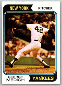 1974 Topps George Medich New York Yankees #445