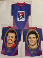 2007 Invincible NRL Select - Jersey Die Cut - Knights Set - 3 Cards #gc85 89 93