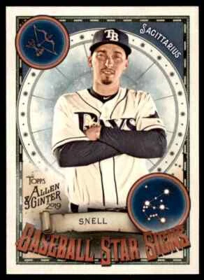 2019 TOPPS ALLEN & GINTER STAR SIGNS BLAKE SNELL RAYS #BSS-27 INSERT - Image 1 of 2