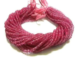 Rosa Turmalin Topas Rondell Facettiert 4,5-5 mm Lose Perlen 18 Zoll 1 Halskette - Bild 1 von 11