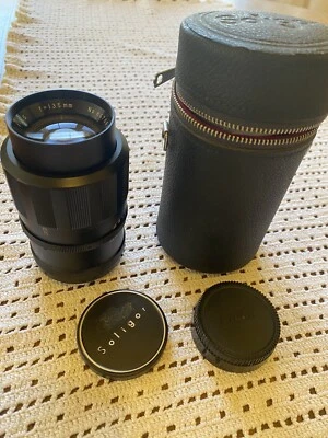 Nikon F Mount Soligor Tele-Auto 135mm f/3.5 Telephoto Portrait Lens W Case - Image 1 of 4
