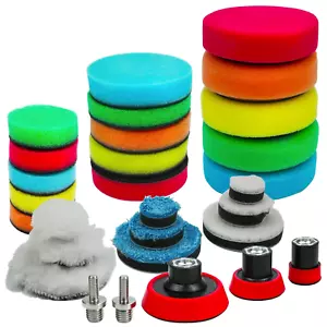 Drill Buffing Pad Detail Polishing Pad Mix Size Kit Used for Car Sanding, Polish - Picture 1 of 12