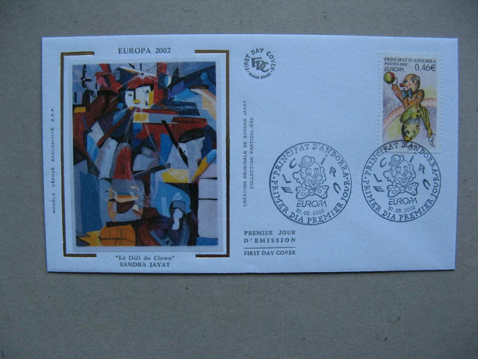 BELGIUM, cover FDC 2002, Europe circus seal clown - Image 1 of 1