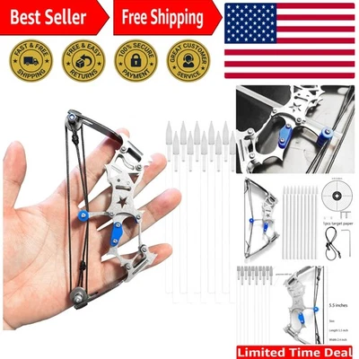 Conjunto de arco e flecha interativo pai-filho - Arco de metal com 10 flechas e alvo - Imagem 1 de 4