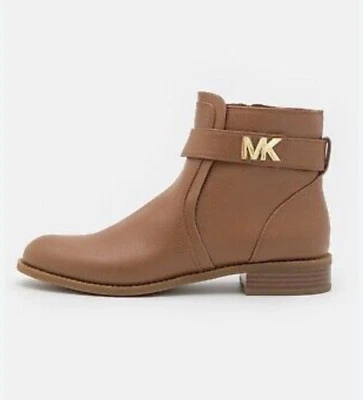 Botines planos para mujer Michael Kors MK Signature Logo talla 6 tostados Foto 1 de 4