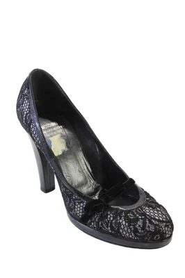 Zapatos de salón Moschino baratos y elegantes para mujer con lazo frontal deslizables negros talla 10 Foto 1 de 4