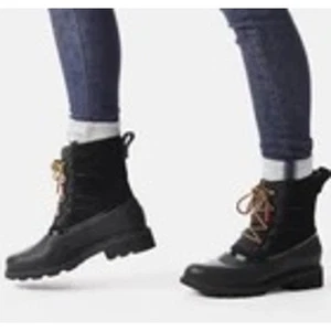 Sorel Women’s Black Lennox Street Lace Up Duck Waterproof Snow Boot Size 8 - Picture 1 of 10