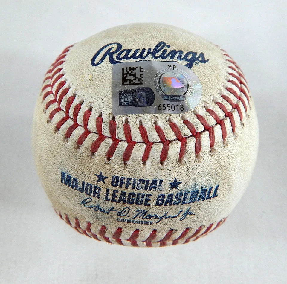 2023 Atheltics Pirates Game Used Baseball JP Sears Connor Joe RBI Double - Image 1 of 4