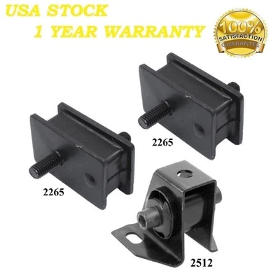3PÇS MOTOR & TRANS MOUNT FIT DODGE B100, B100 VAN, B200, B200 VAN, B300, B300 VAN - Imagem 1 de 4