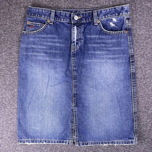 American Eagle Rock Damen 4 blau AE A-Linie Boho Denim Taschen & Schlitz 31x21 - Bild 1 von 11