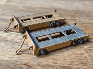 2 TRAILER MARRÓN DE MATCHBOX SERIES LESNEY Nº16 HECHO EN INGLATERRA AÑOS 50 - Imagen 1 de 5