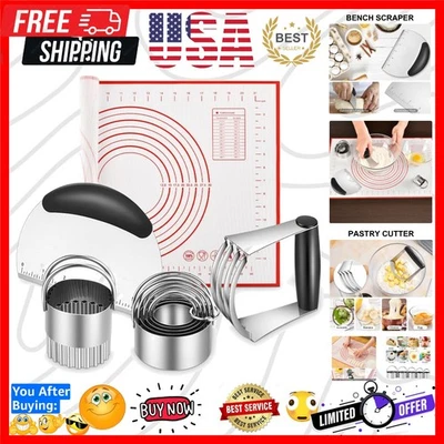 Cortador de pastelería, cortador de galletas, raspador de masa, esteras de silicona para hornear, acero inoxidable... Foto 1 de 4