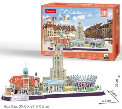 Cubic Fun, City Line, WARSAW, 3D puzzle, 126 pieces - Image 1 of 3
