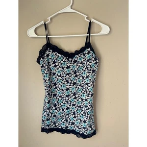 Y2K Aeropostale Floral Lace Trim Layering Tank Preppy 2000s Girlhoodcore - Bild 1 von 6