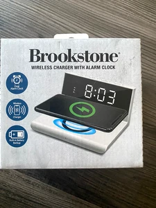 **NEW** BROOKSTONE Wireless Charger With Alarm Clock - Picture 1 of 2