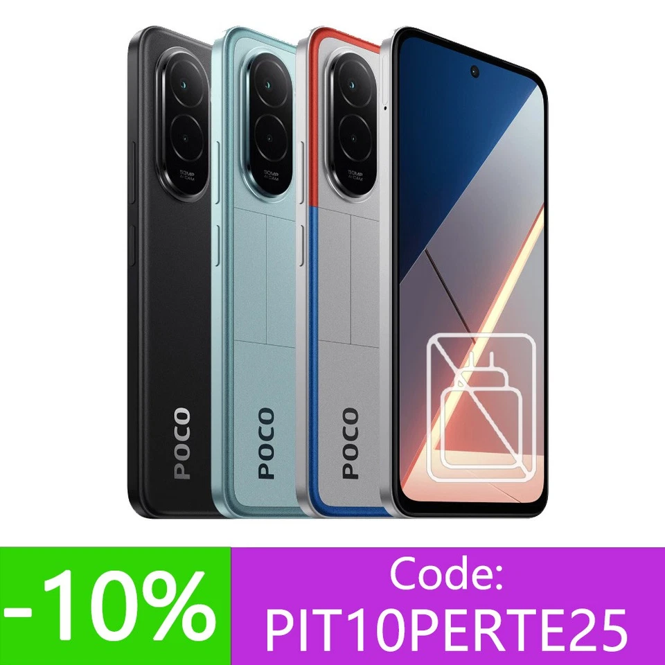 Xiaomi POCO M7 Smartphone 8GB+256GB NFC 144Hz 50MP 7000mAh 6,9” FHD+ Global - Immagine 1 di 4