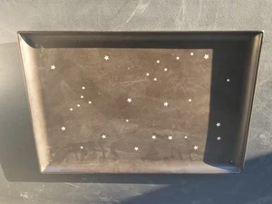 Vintage Black Couroc Lacquer Tray Constellation Stars Inlay Monterey California - Picture 1 of 4