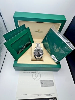 NEW 2024 Rolex 126334 Datejust 41 Wimbledon Steel Fluted Jubilee COMPLETE - Image 1 of 4