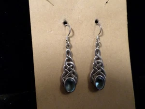 Ohrringe Sterlingsilber blauer Stein - Bild 1 von 3