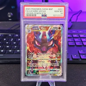 PSA 10 LUCARIO VSTAR SWSH291 2023 POKEMON ESPADA Y ESCUDO CORONA ZENITH ETB PROMOCIÓN - Imagen 1 de 4