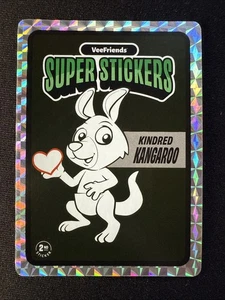 Kindred Kangaroo 2025 VeeFriends Super Stickers Manga Series Black & White - Picture 1 of 2