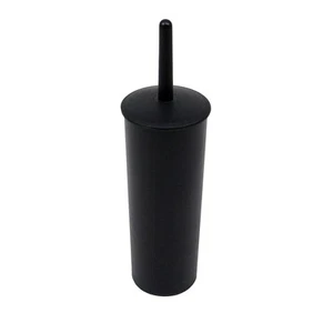Compact Freestanding Plastic Toilet Bowl Brush and Holder for Bathroom Storag... - Picture 1 of 1