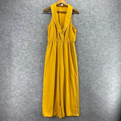 Mono Forever 21 Mujer L Grande Naranja Cuello Cintura Elástica Sin Mangas Foto 1 de 4