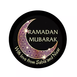 Pegatinas de regalo personalizadas EID Mubarak musulmán Ramadán Eid al-Adha Dhul Hajj 1234 - Imagen 1 de 4