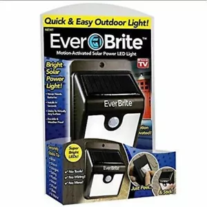 Ever Brite LED Light Motion Sensor Solar Powered & Wireless Garden Outdoor - Picture 1 of 1