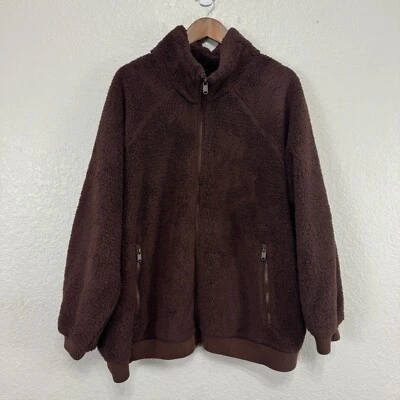 Athleta Tugga II Fleece Jacket Women 3X Plus Brown Mock Neck Outdoor Full-Zip - Image 1 of 4