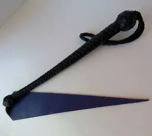 Leder Drachenschwanz, 24" schwarz und lila Schwanzrock, Unisex, handgefertigt USA - Bild 1 von 6