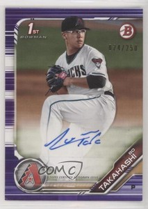 2019 Bowman Prospect Auto Purple /250 Bo Takahashi #PA-BT Auto