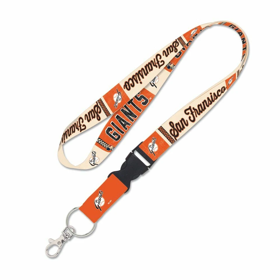 SAN FRANCISCO GIANTS COOPERSTOWN RETRO LANYARD DETACHABLE BUCKLE NEW WINCRAFT - Image 1 of 1