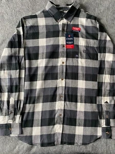 Chaps Men's Flannel Button Down Long Sleeve Shirt (The Lakeland Knit Shirt) XXL - Picture 1 of 9