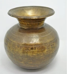 Antiker Messing Matka Wassertopf original altes Geschirr Handarbeit schöne Form - Bild 1 von 6