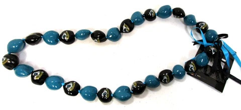Jacksonville Jaguars NFL Football Team Logo Kukui Nuts Necklace Cover