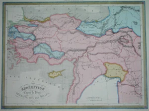 1846 ORIGINAL MAP ISRAEL IRAQ TURKEY ARMENIA GEORGIA CYPRUS MESOPOTAMIA Cyrus - Picture 1 of 7